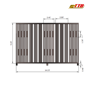 Panel de Cerca de Hierro Forjado, Valla Metálica Decorativa para Jardín con Acabado con Recubrimiento en Polvo para Seguridad de Villas y Paisajismo - Product Image 2