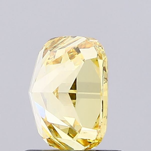 Diamante amarillo vibrante cultivado en laboratorio, corte cojín, gema suelta, brillo radiante, pieza de joyería fina de lujo elegante, certificado. - Product Image 4