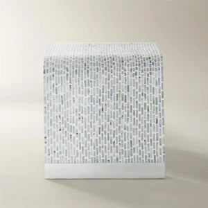 Mueble de Diseño para Hogares Contemporáneos y Espacios Interiores Elegantes, Taburete con Mosaico de Madreperla - Product Image 5