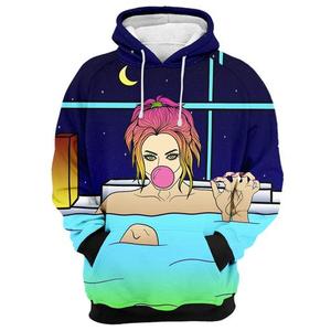 Sudadera con Capucha Tie Dye para Hombre, Tejida, Manga Regular, Estilo Veraniego, Diseño sin Forro - Product Image 2