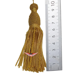 Tassel Knot Canutillo 10 cms Gold bullion wire fringe tassels handmade for church Vestments Decoration wedding gift - Product Image 1