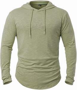 Sudadera con capucha deportiva para hombre, informal, para gimnasio, entrenamiento, manga larga - Product Image 1