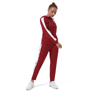 Conjunto de chándal de forro polar personalizado para mujer, sudadera holgada de hombros caídos, joggers, manga larga, cálido y casual - Product Image 4