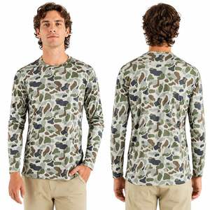 Custom Men's T-<b>shirts</b> 100% <b>Polyester</b> Men Upf 50+ Quick Dry Fishing Hiking <b>Shirt</b> Camo <b>Shirts</b> - Product Image 1
