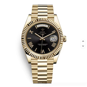 Montre mécanique personnalisée carrée en or véritable 18 carats, mouvement 3255, 40 mm, lumineuse, étanche, avec bracelet en tissu - Product Image 1