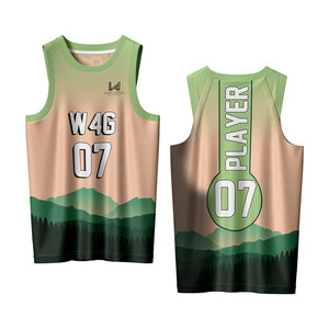 Ensemble de maillot et short de basket-ball personnalisés, 100% polyester, respirant, évacuant l'humidité, séchage rapide, col rond, nouveaux ensembles à motifs personnalisés - Product Image 4