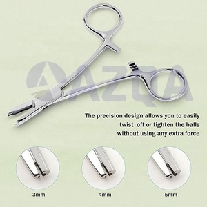 Pinzas hemostáticas de tubo de anclaje dérmico de acero inoxidable Manual, herramientas de perforación para tapas dérmicas, soporte de anclaje - Product Image 4