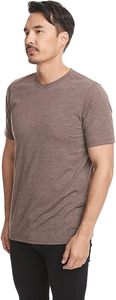 T-shirt homme uni marron à manches courtes Next Level Men en polyester/coton, fabriqué à partir de tissu pré-rétréci 65% polyester et 35% coton. - Product Image 3
