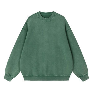 Sudadera de Cuello Redondo Vintage de Alta Calidad, 420 g/m², Lavado Snow Wash, 100% Algodón Felpa, con Logotipo Personalizado en Impresión Puff, Estilo Urbano - Product Image 3