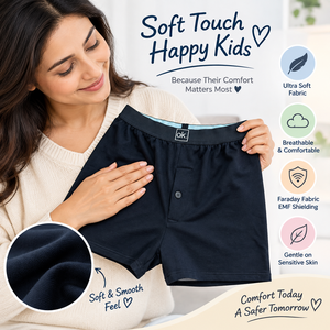 Boxers pour enfants en tissu Faraday |   Sous-vêtements pour garçons |   Boxers anti-ondes électromagnétiques |   Vêtements de tous les jours doux, respirants et confortables - Product Image 1