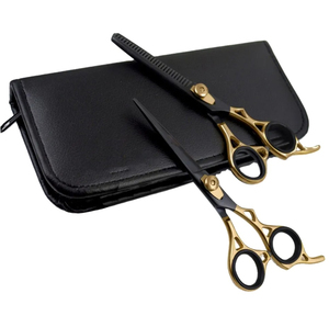 High Quality Customized Color Professional Stainless Steel Barber Hair Cutting Scissors Thinning <b>Shears</b> Barber Scissors Kit - Product Image 1