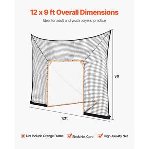 ตาข่ายสำหรับฝึกกีฬาฮอกกี้ลาครอสขนาด12X9ฟุตตาข่ายฝึกเป้าหลัง - Product Image 5