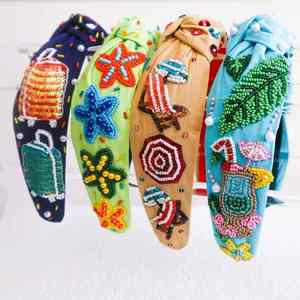 Diadema con cuentas multicolor personalizada, banda para el cabello moderna para damas, suministro de fábrica a precio económico - Product Image 1