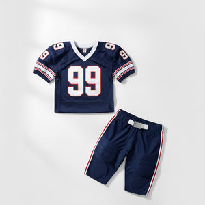 Ensemble de maillot et pantalon de football américain pour hommes, tissu respirant et durable, court, anti-humidité, conçu pour l'entraînement et les matchs - Product Image 1