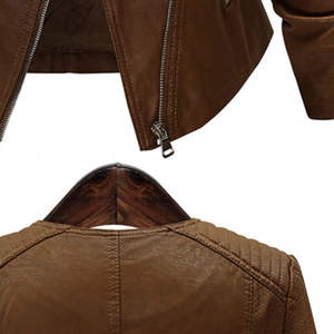 Chaqueta de Motociclista de Cuero PU de Alta Calidad Personalizada OEM para Mujer, Chaqueta Casual de Cuero Sintético con Forro de Lino y Cierre de Cremallera - Product Image 5