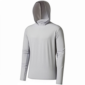 Custom Breathable Quick Dry Long Sleeve Performance UPF50 Masked Fishing <b>Shirt</b> With Hood <b>Moisture</b> <b>Wicking</b> Fishing Hoodie <b>Shirt</b> - Product Image 2