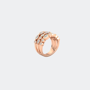Anillo de Diamantes con Incrustaciones de Varias Bandas, Corte Redondo, Pera y Marquesa, 1.45CTW - Product Image 6