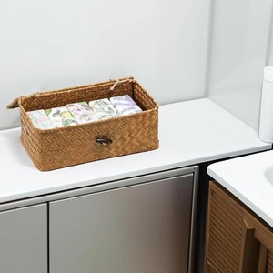 Handwoven Seagrass <b>Storage</b> <b>Basket</b> With Lid Handmade <b>Storage</b> <b>Basket</b> Wholesale eco-friendly Made in Vietnam - Product Image 4