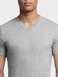 Soft Smooth Fabric Comfortable Fit Casual Daily Wear Elegant Plain Short Sleeve V Neck Cotton T <b>Shirt</b> - Product Image 1
