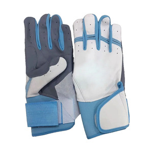 Professional Cowhide Leather Split Leather Lightweight Durable Grip Left-handed Baseball Batting Gloves Customized Logo - Product Image 1