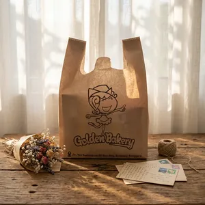 Bolsa de Tela No Tejida Reutilizable con Impresión Personalizada OEM para Envasado de Alimentos y Panadería - Product Image 2
