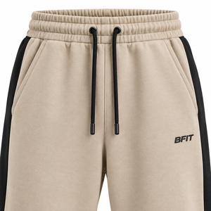 Heavyweight Fleece Sweatpants Custom Track Joggers Relaxed Fit Casual <b>Trousers</b> With Side Panels Elastic Waist For <b>Men</b> - Product Image 3