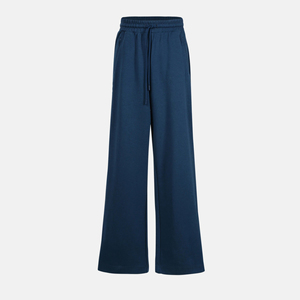 OEM Custom Logo <strong>Women's</strong> Solid Blank Casual <strong>Side</strong> <strong>Button</strong> Flared Elastic Waist Fleece Flared <strong>Women</strong> <strong>Trousers</strong> - Product Image 6