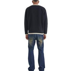 เสื้อเชิ้ตคอกลมแขนยาวผู้ชายไซส์พลัส ผ้าฝ้าย 100% แห้งเร็ว ระบายอากาศได้ดี กันยับ ทรงปกติ ดีไซน์สตรีทแวร์ - Product Image 3