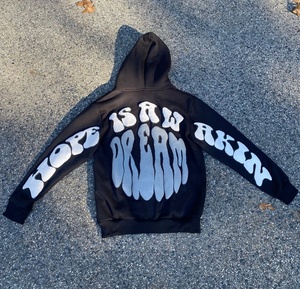 Sweat à capuche zippé personnalisable de haute qualité, couleur unie, impression 3D en relief, col anti-rétrécissement, 100 % coton, collection Printemps - Product Image 4