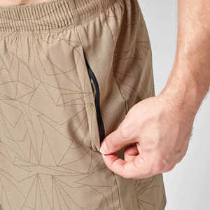 Casual Men Shorts Latest Design Solid Colour 100% Cotton Quick Dry Beachwear Workout <b>Knee</b> Length Elastic Waist Shorts - Product Image 2