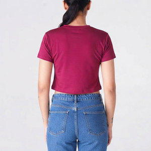 Top corto sencillo para mujer, camiseta informal cómoda y a la moda, camisa ligera para el día a día, esencial para el guardarropa moderno - Product Image 5