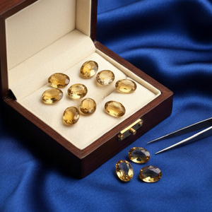 ควอตซ์แชมเปญสีเหลืองธรรมชาติ รูปไข่เหลี่ยมเพชรพลอย หลายขนาด ผ่านการอบความร้อน สำหรับทำเครื่องประดับ ขายส่งจากโรงงาน - Product Image 2