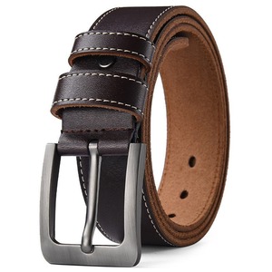 New <b>Men's</b> Genuine Leather <b>Belt</b> Cowhide Alloy Pin Buckle <b>Belts</b> for <b>Men</b> Male <b>Belts</b> High Quality Factory - Product Image 4