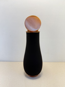 Premium Matte Black Pure Copper Bedside Carafe Jar 1500ml Powder Coated Charcoal <b>Pot</b> Luxury Wellness Metal Drinkware <b>Set</b> - Product Image 4