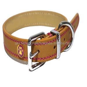 Custom Design Handcrafted Genuine Leather Pet <b>Dog</b> <b>Collar</b> with Metal Buckle Single Layer Cowhide <b>Collar</b> Manufacturer Wholesale - Product Image 1