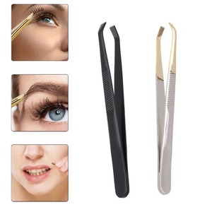 Pince à épiler à pointe fine en acier inoxydable, poignée confortable, noire, 1 pièce, écologique, moderne, pour l'épilation du visage - Product Image 6