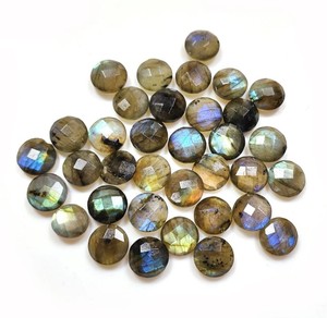 Pierre précieuse ronde en labradorite calibrée de 10 mm pour la fabrication de bijoux - Pierres précieuses facettées en gros - Product Image 1