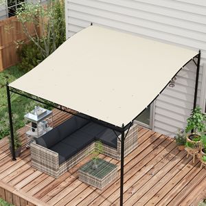 Sostituzione copertura parasole a baldacchino Beige da 10x10 piedi per accessori pergolati e Gazebo serie 84C-038 - Product Image 2