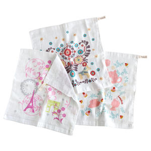 Serviette de visage en gaze de coton 100% imprimée de fabrication japonaise 34cm * 34cm échantillon gratuit pour serviettes de bain pour enfants - Product Image 1