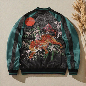 Nueva llegada, chaqueta Sukajan de moda con bordado colorido para hombre, reversible, estilo moderno para jóvenes. - Product Image 2