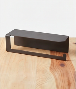 Farmhouse Metal Shelf With <b>Paper</b> Towel Holder Wall Mounted <b>Tissue</b> Roll Dispenser Durable Kitchen Storage Stand And Bathroom Use - Product Image 1