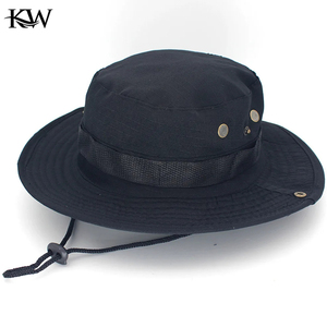 Sombrero de Pescador Estilo Vaquero para Hombre y Mujer, de Ala Ancha, para Verano, Montañismo, Selva, Protección Solar, Color Sólido - Product Image 1