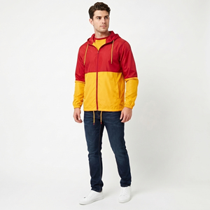 Veste coupe-vent homme avec capuche / Veste coupe-vent en nylon imperméable avec fermeture éclair pour homme / Veste coupe-vent pour homme pour la randonnée et la montagne - Product Image 2