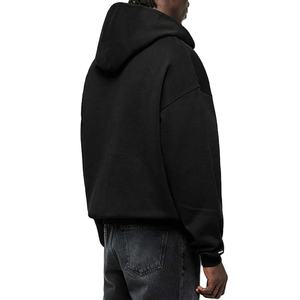 Vente en gros de sweats à capuche zippés avec logo personnalisé de haute qualité unisexe hiver surdimensionné col à capuche 100% coton avec superbe impression bouffante pour - Product Image 5