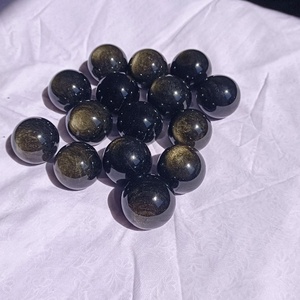 Natural Gold Sheen Obsidian Sphere Polished <b>Crystal</b> <b>Ball</b> Gemstone Sphere for Home Decor Feng Shui Wholesale - Product Image 3