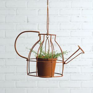 Pot suspendu minimaliste en fer pour plantes d'intérieur, accessoires de décoration moderne pour la maison, étiquetage privé - Product Image 1