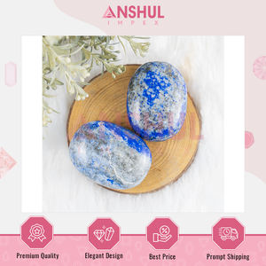 Pierre de palmier ovale en lapis-lazuli naturel de 2,5 pouces, surface polie et lisse, de bonne qualité, cristaux de guérison, 1 kg, sagesse, croissance spirituelle - Product Image 2