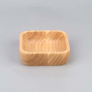 Tazón de Madera Natural Cuadrado, Ecológico, Hecho a Mano, para Servir en Fiestas, Pasta, Ensaladas, Aperitivos, Arroz, Apto para Lavavajillas, Moderno y de Lujo - Product Image 1