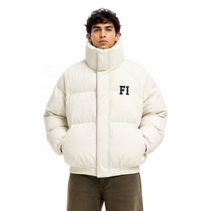 Custom Oversized Puffer Jacket High Collar Winter Bubble Coat OEM ODM Private Label Wholesale Men's Jackets Insulated Streetwear - Product Image 1