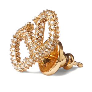 Boucles d'oreilles clous de luxe plaquées or 18 carats avec diamants, coupe brillante ronde géométrique, pour femme, usage quotidien - Product Image 3